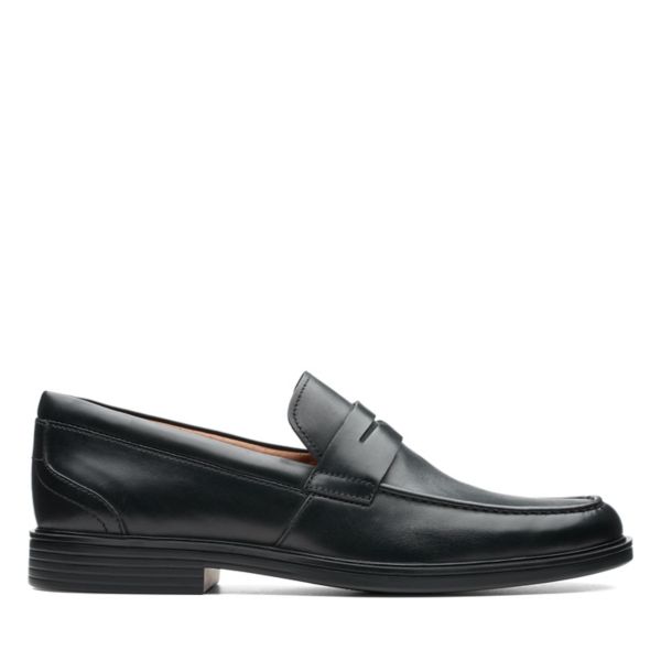 Clarks Mens Un Aldric Step Loafers Black | CA-7946051